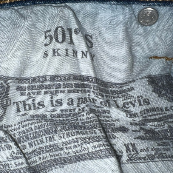 Levi’s 501 Skinny Jeans - Picture 6 of 7